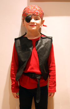 Finn as a pirate, October 2012