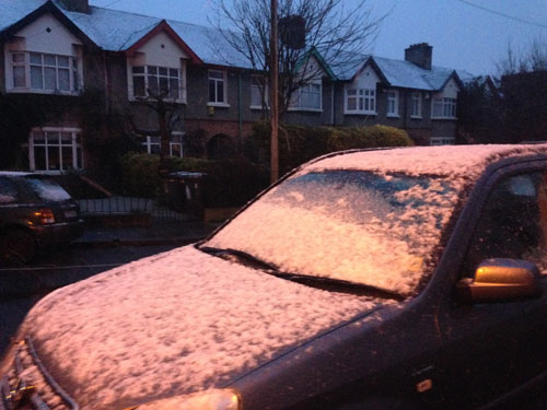 Snow in Dublin, March 2016